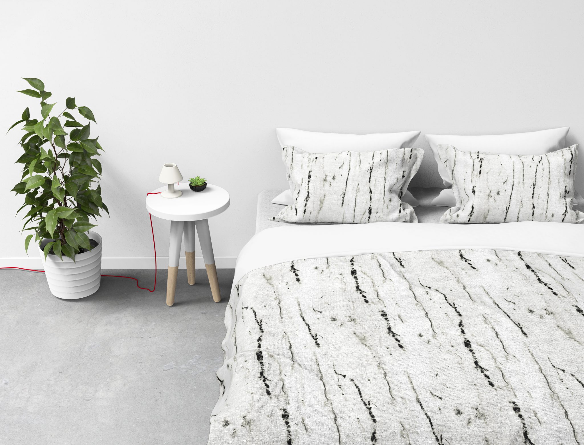 Kayori dekbedovertrek Aki Wit - Afbeelding 2