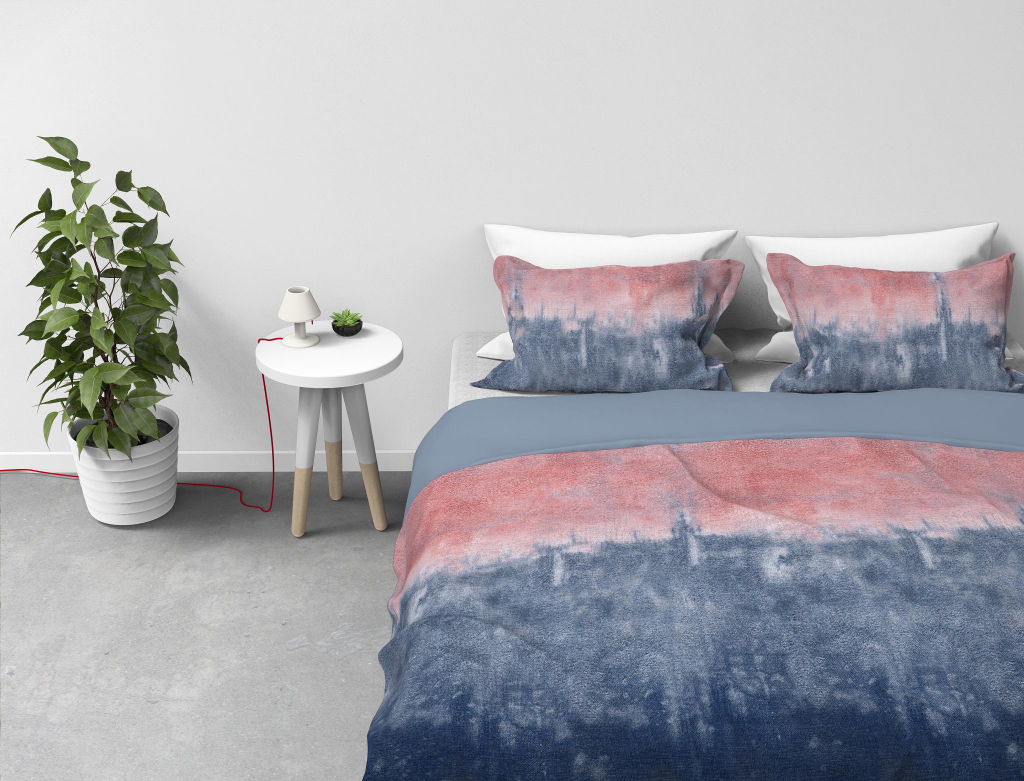 Kayori dekbedovertrek Akune Rood/Blauw - Afbeelding 2