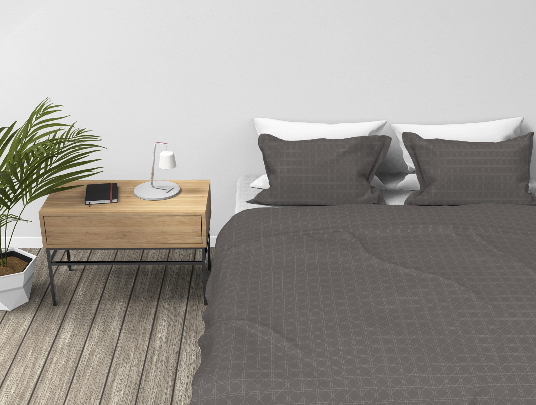 Kayori dekbedovertrek Shizu Antracite - Afbeelding 3