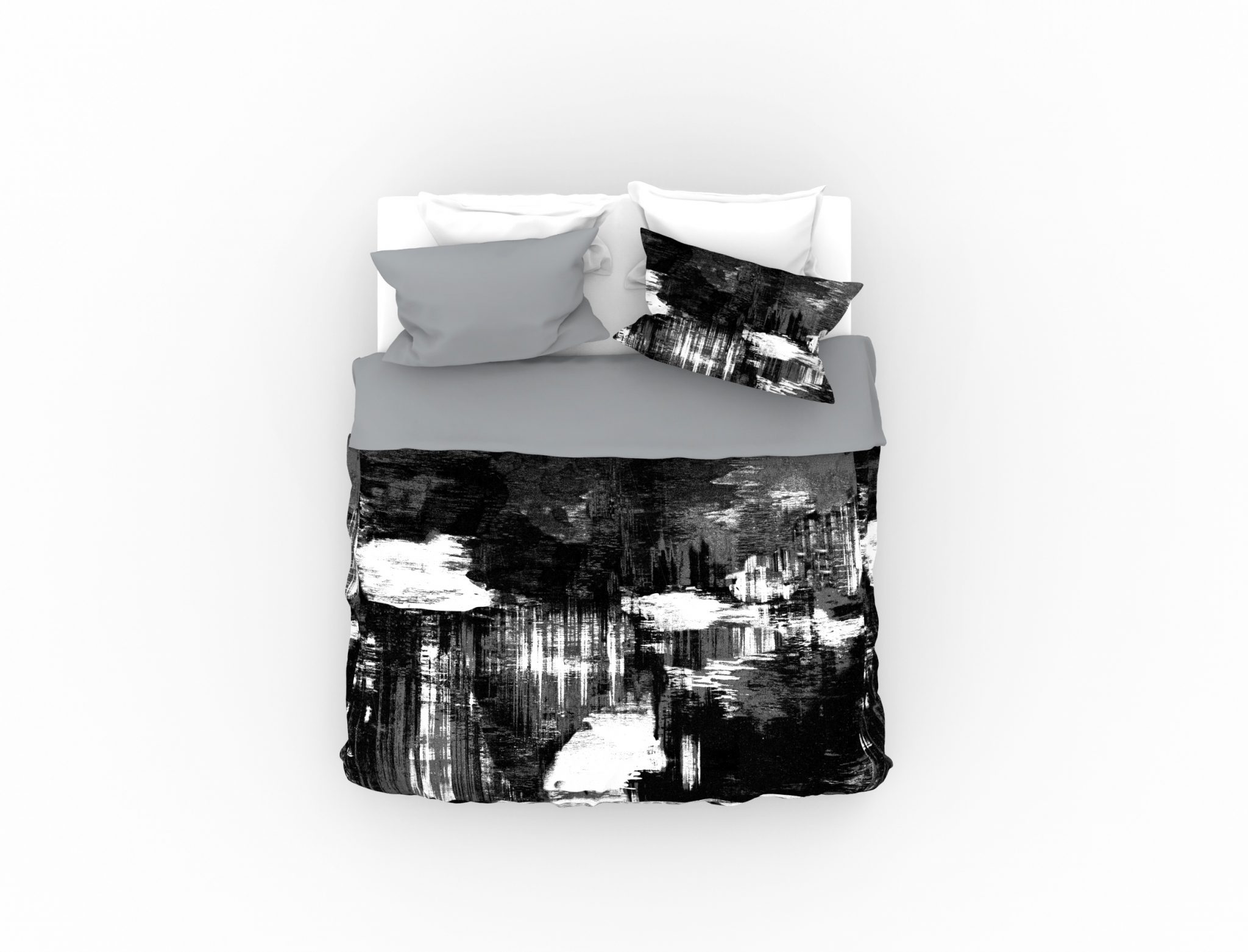 Kayori dekbedovertrek Itsuki Zwart/Wit - Afbeelding 3