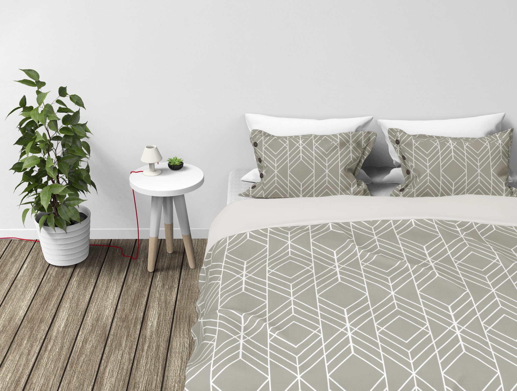 Kayori dekbedovertrek Kanucha Taupe - Afbeelding 2