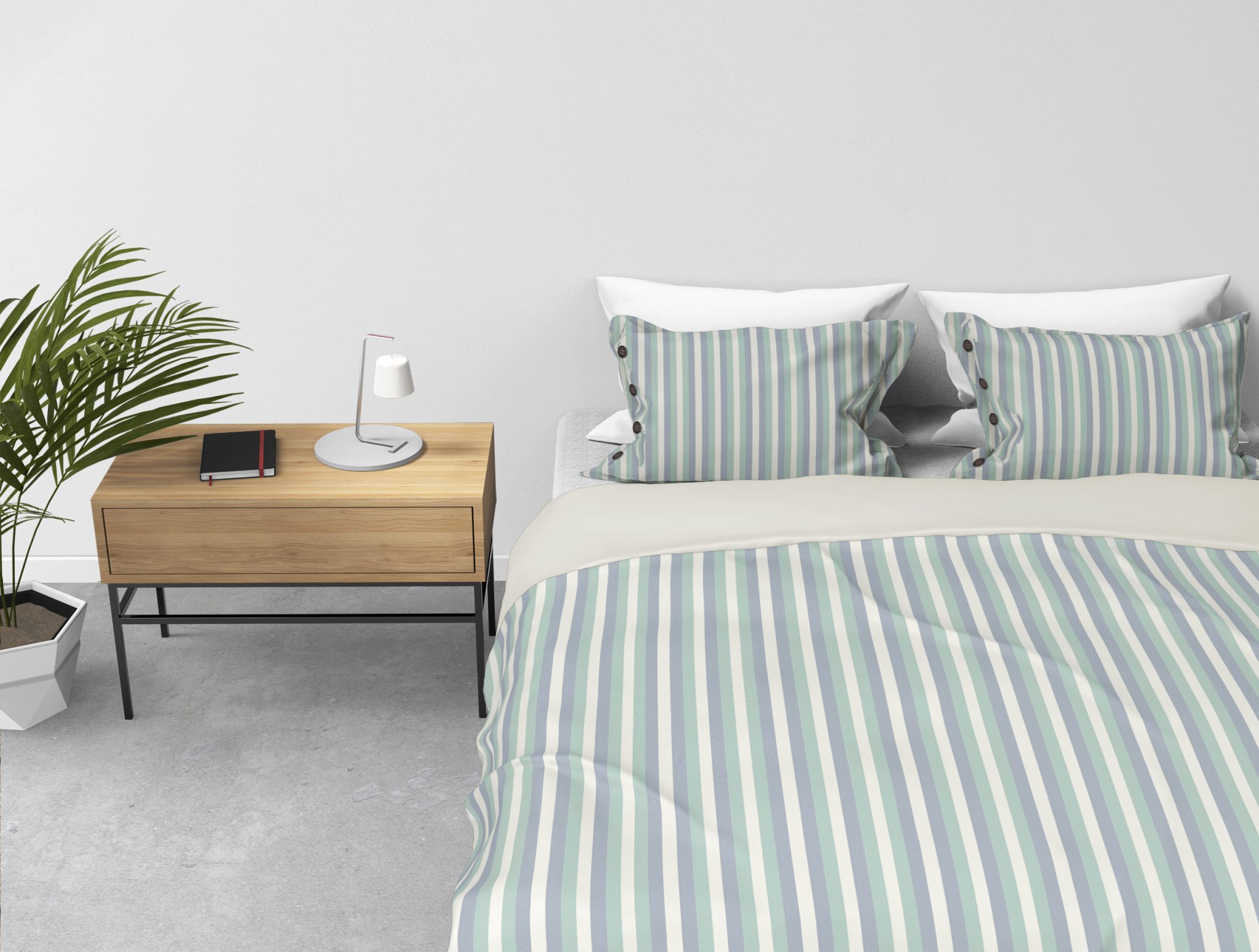 Kayori dekbedovertrek Kioicho Mintgroen - Afbeelding 2