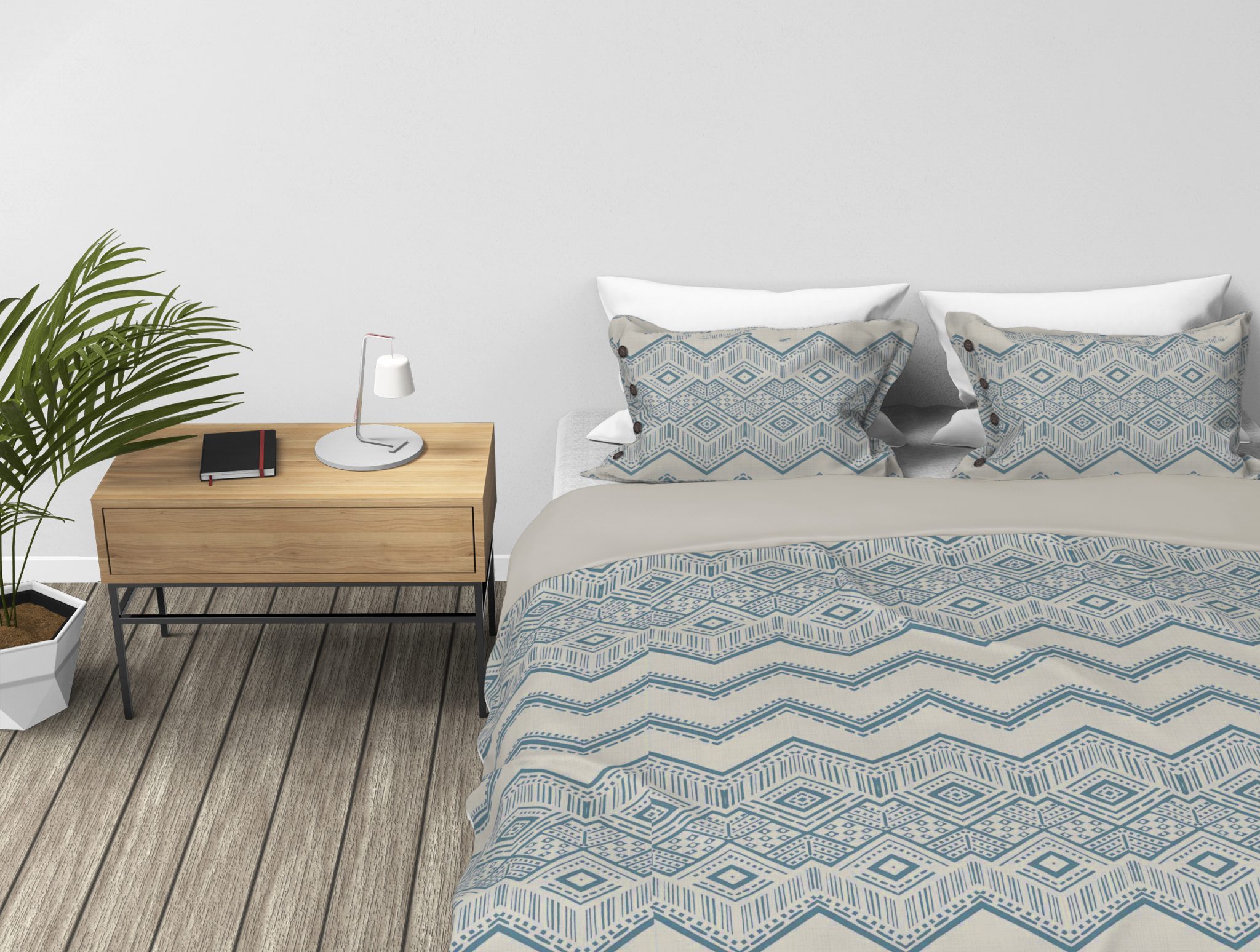 Kayori dekbedovertrek Nishi Blauw - Afbeelding 2