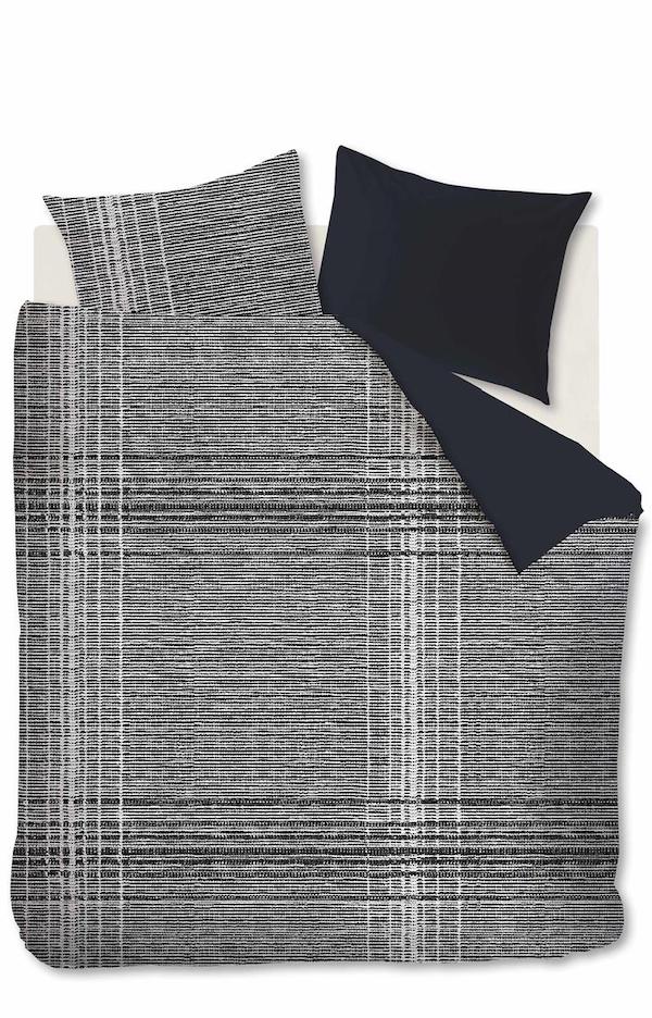 vtwonen Check XL Zwart dekbedovertrek