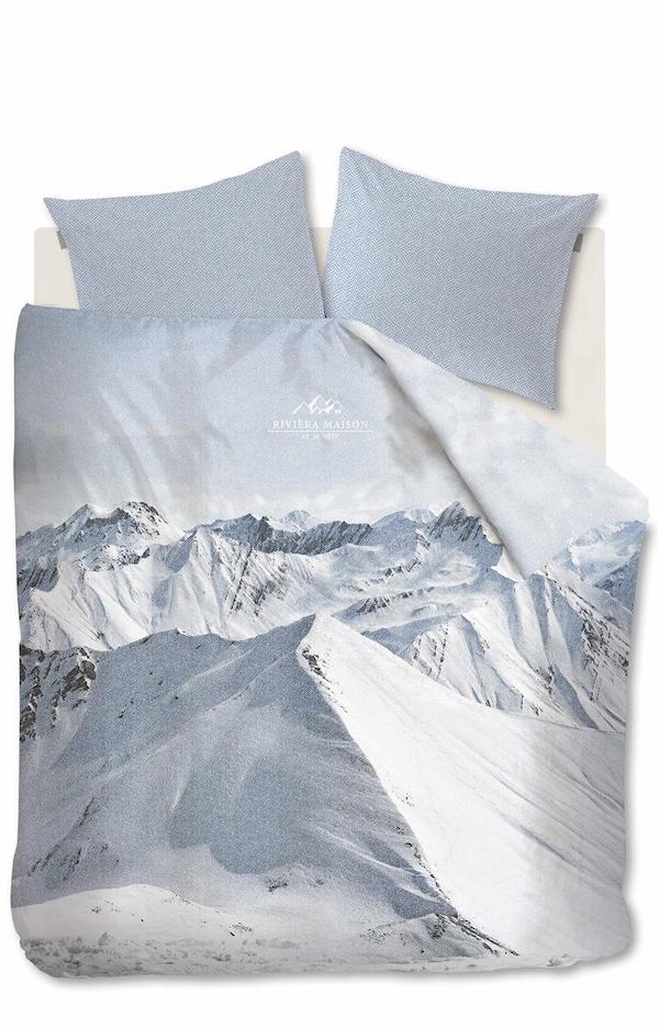 Rivièra Maison Moritz Mountain Blauwgrijs dekbedovertrek