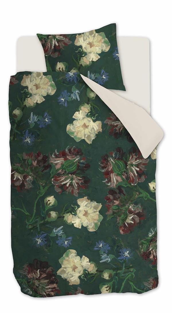 Beddinghouse x Van Gogh Museum Peonies Groen dekbedovertrek - Afbeelding 5