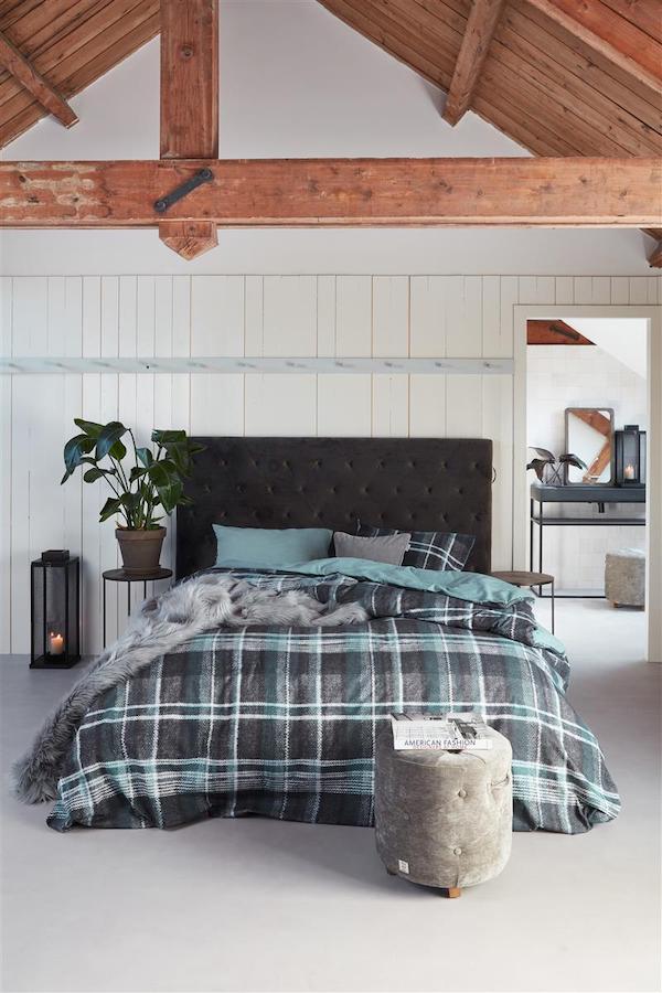 Rivièra Maison Tartan Tweed Blauw dekbedovertrek - Afbeelding 3