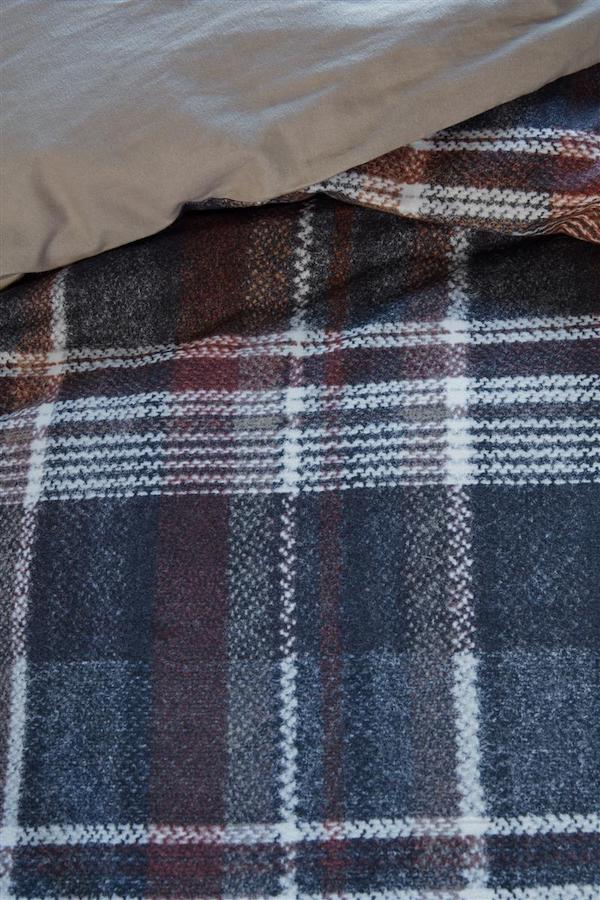 Rivièra Maison Tartan Tweed Zand dekbedovertrek - Afbeelding 4