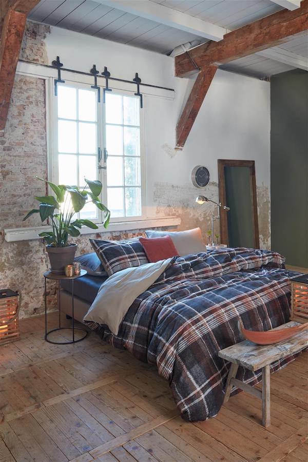 Rivièra Maison Tartan Tweed Zand dekbedovertrek - Afbeelding 3