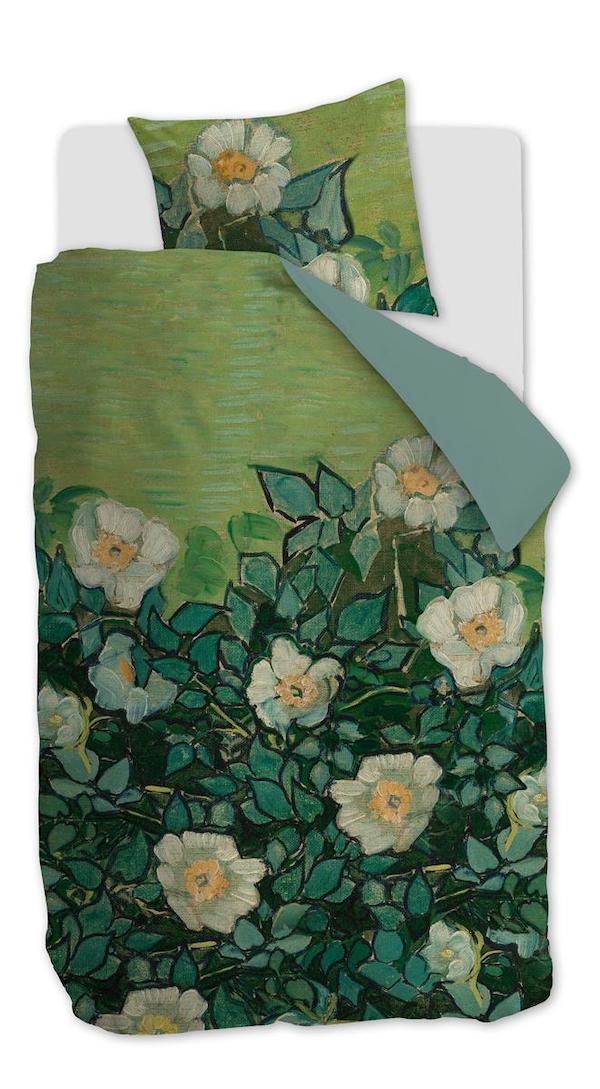 Beddinghouse x Van Gogh Museum Wild Roses Groen dekbedovertrek - Afbeelding 5
