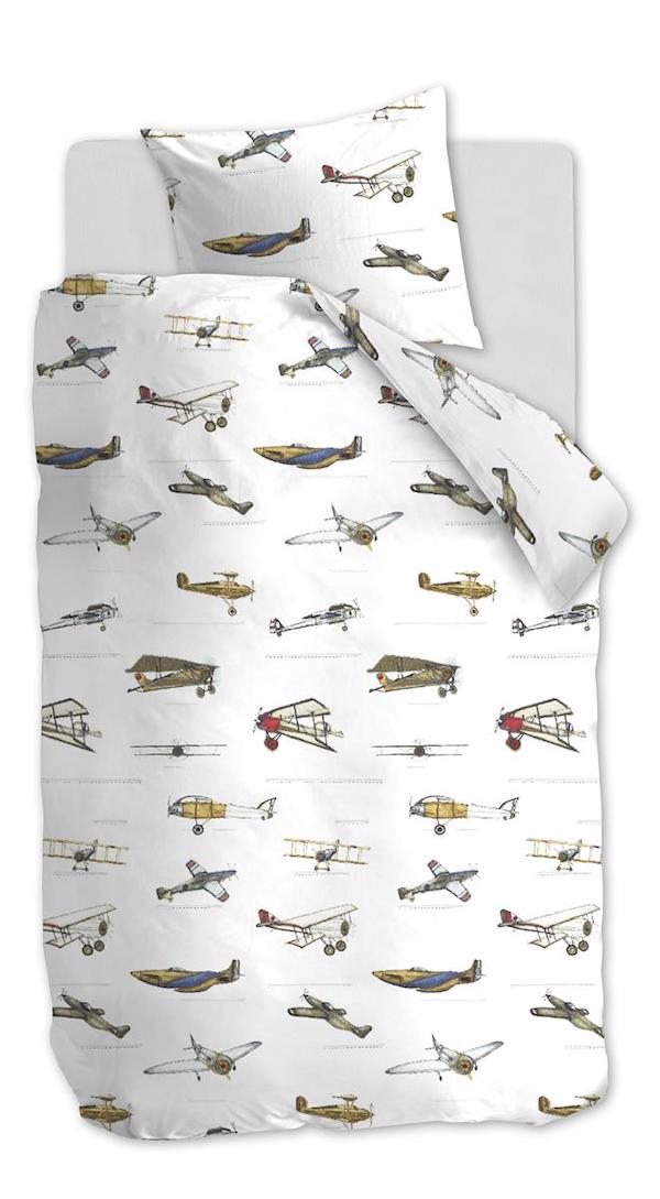 Beddinghouse dekbedovertrek Kids Airplanes Grey