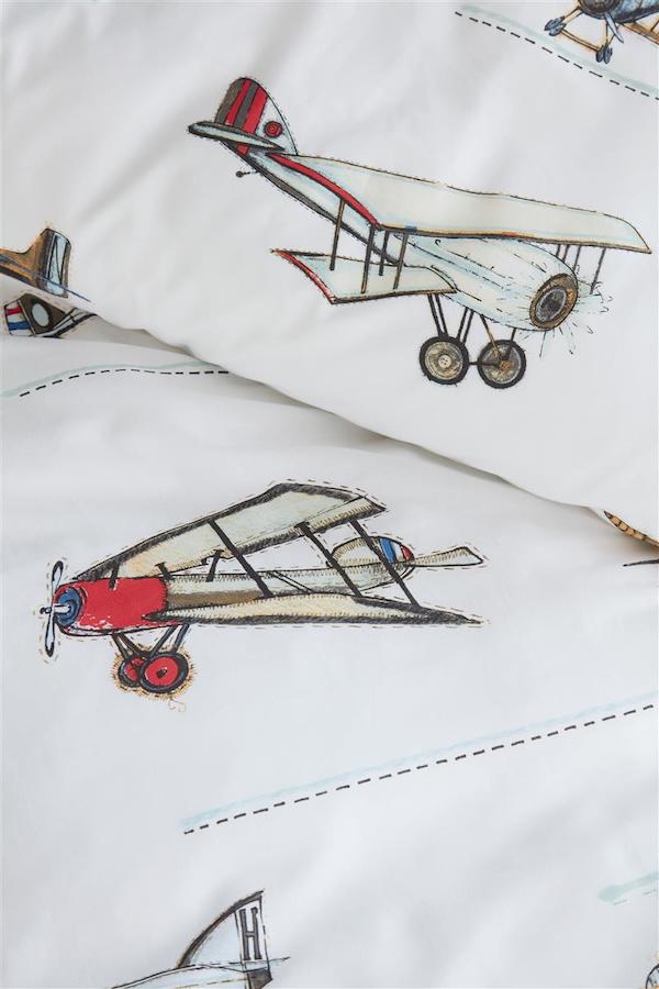 Beddinghouse dekbedovertrek Kids Airplanes Grey - Afbeelding 2
