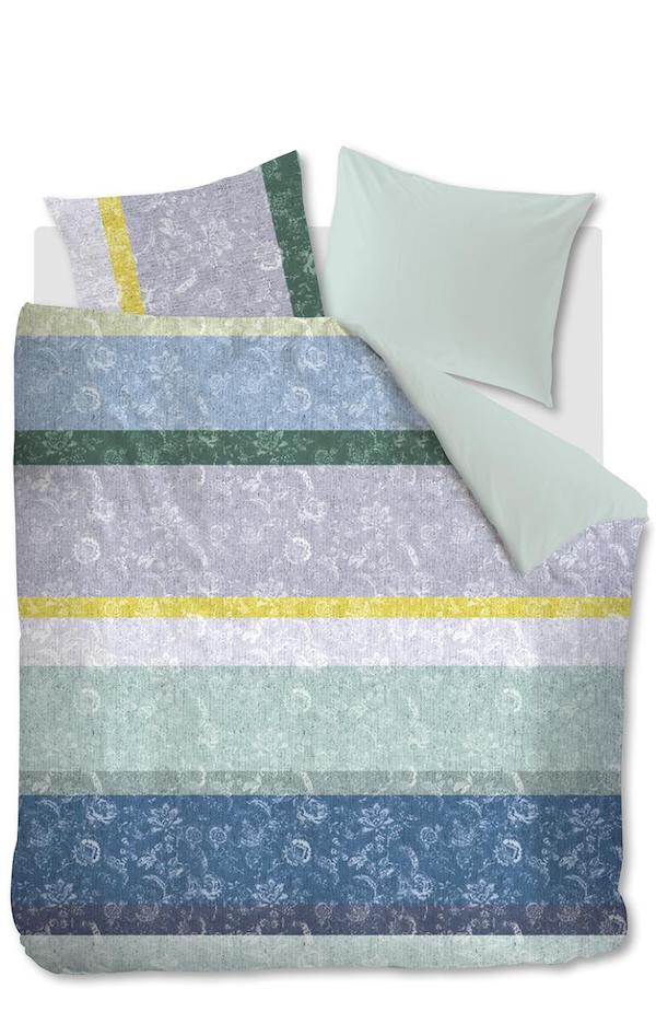 Oilily dekbedovertrek Blooming Stripe Blauw
