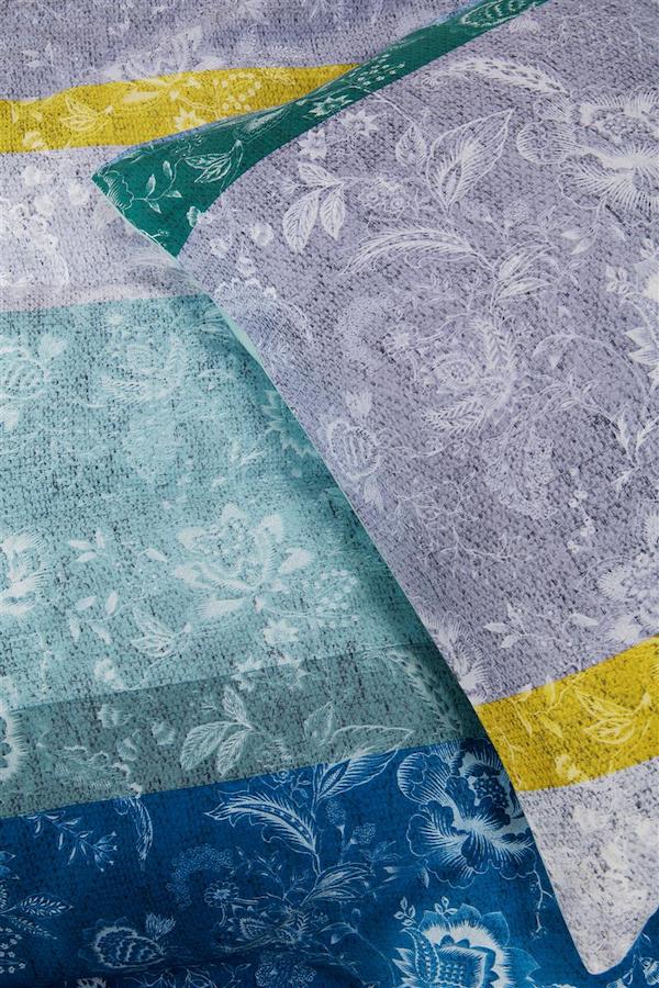 Oilily dekbedovertrek Blooming Stripe Blauw - Afbeelding 3
