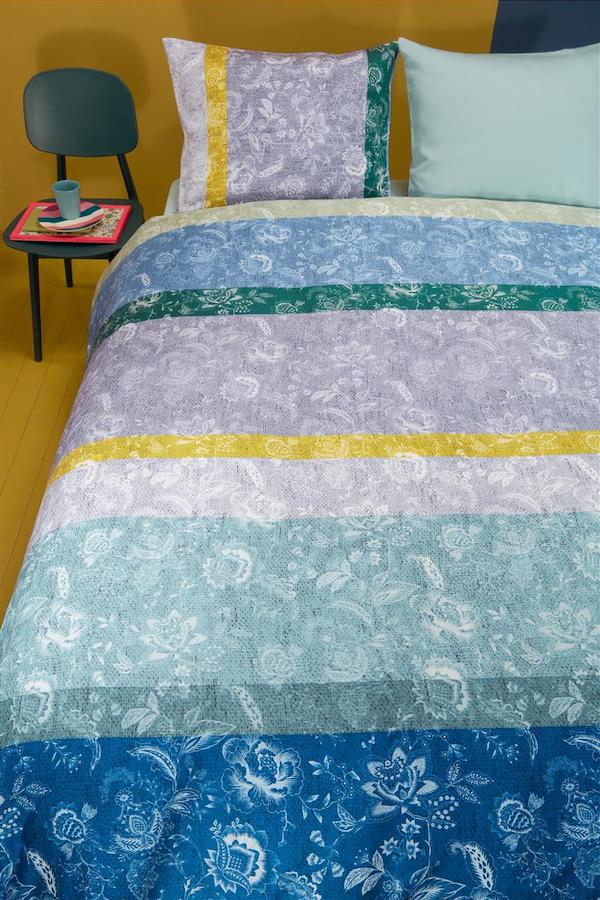 Oilily dekbedovertrek Blooming Stripe Blauw - Afbeelding 2