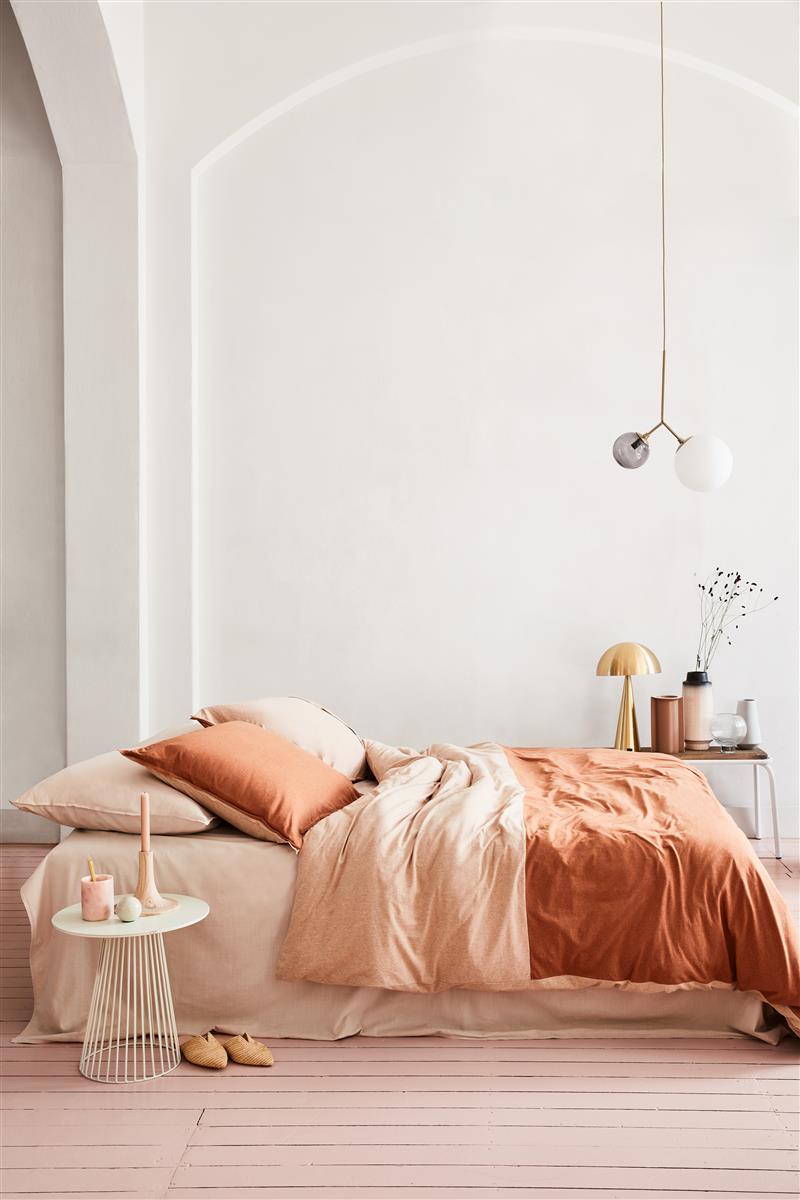 VT Wonen dekbedovertrek Comfy Duotone Oker - Afbeelding 4