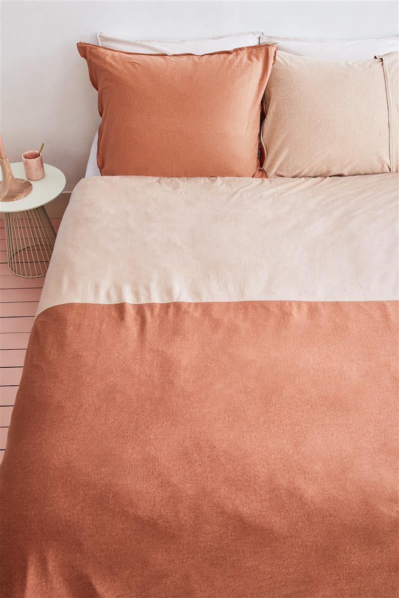 VT Wonen dekbedovertrek Comfy Duotone Oker - Afbeelding 2