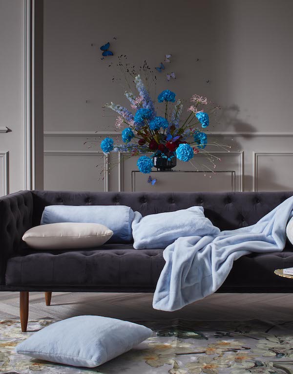 Essenza Furry Plaid Iceblue - Afbeelding 3