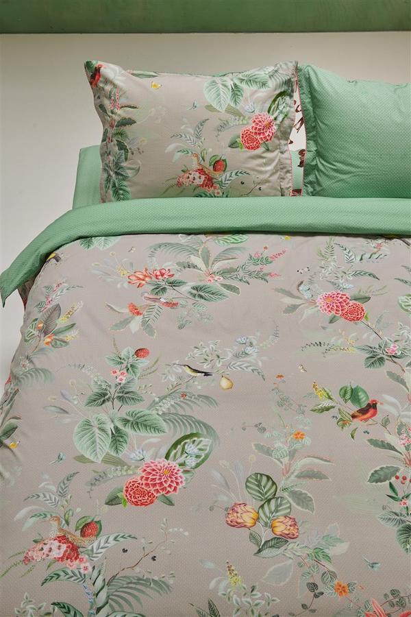 Pip Studio dekbedovertrek Floris Khaki - Afbeelding 4