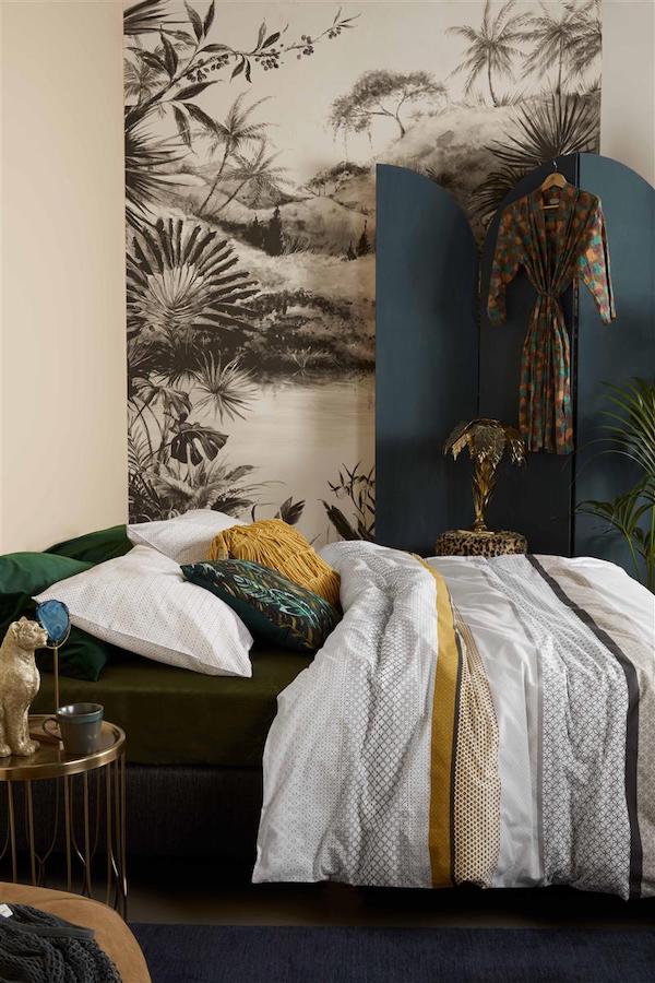 At Home by Beddinghouse dekbedovertrek Motifs Oker - Afbeelding 3