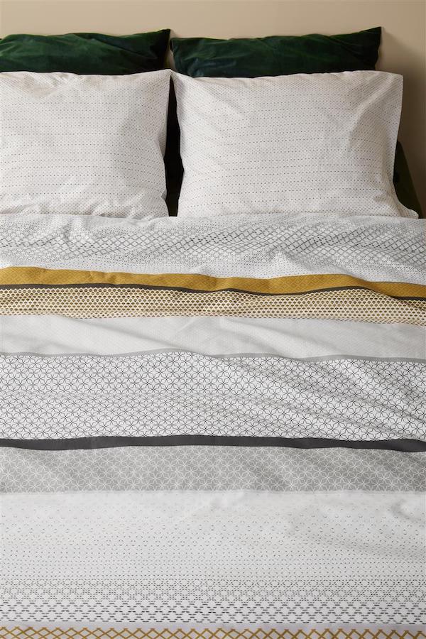 At Home by Beddinghouse dekbedovertrek Motifs Oker - Afbeelding 2