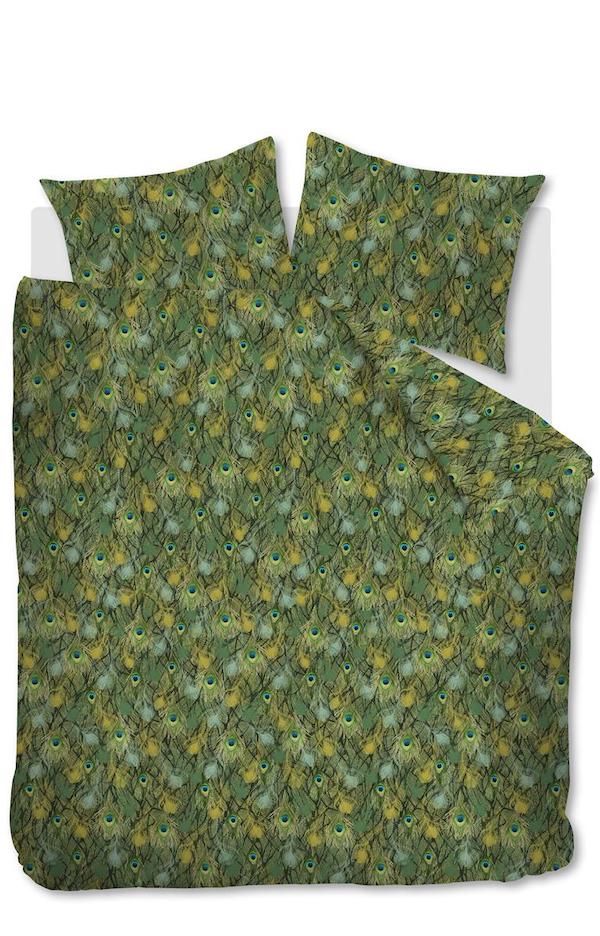 Beddinghouse dekbedovertrek Peafowl Groen