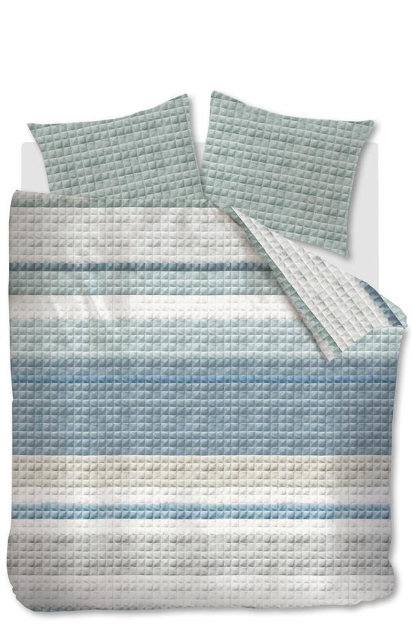 Ariadne at Home dekbedovertrek Quilted Squares Blauw