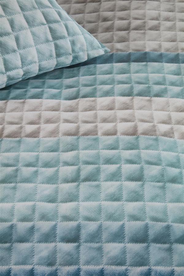 Ariadne at Home dekbedovertrek Quilted Squares Blauw - Afbeelding 3
