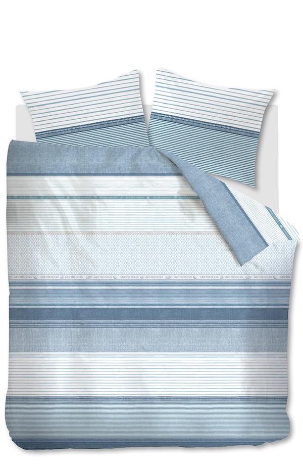 Rivièra Maison dekbedovertrek Save the Ocean Blauw