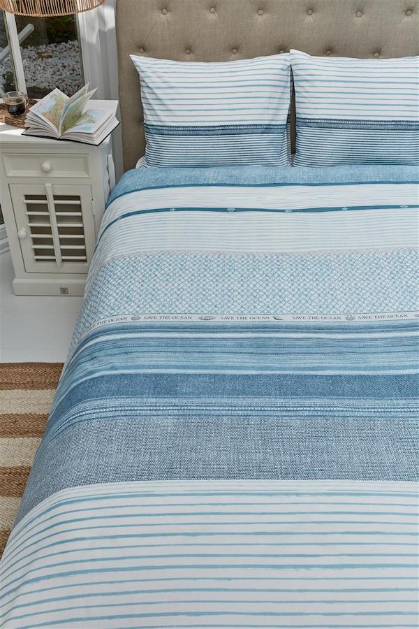 Rivièra Maison dekbedovertrek Save the Ocean Blauw - Afbeelding 2